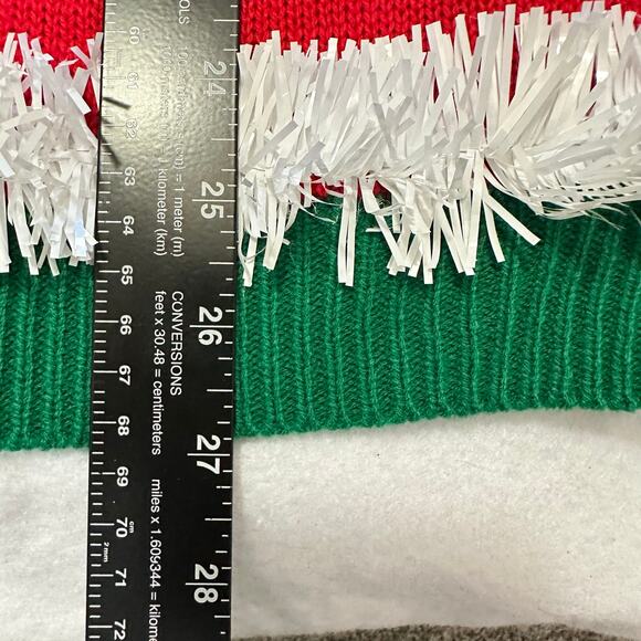 Ugly Christmas Sweater Elf LIGHTS UP Tacky Tinsel Xmas Party Winner Size Medium - Picture 5 of 5